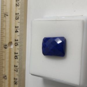 Lapis Checkerboard Cut Quality 6 Carat Minimum 14x10mm Blue Gold Flecks JTV 2007